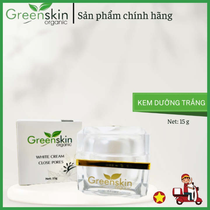 Kem Dưỡng Trắng Da White Cream Close Pores 15g - Greenskin Organic