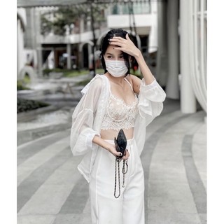 (Che tên sp) Áo bra ren cúc ngực có gọng mút mỏng