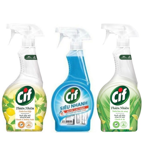 Nước lau bếp, lau kính đa năng Cif 520ml