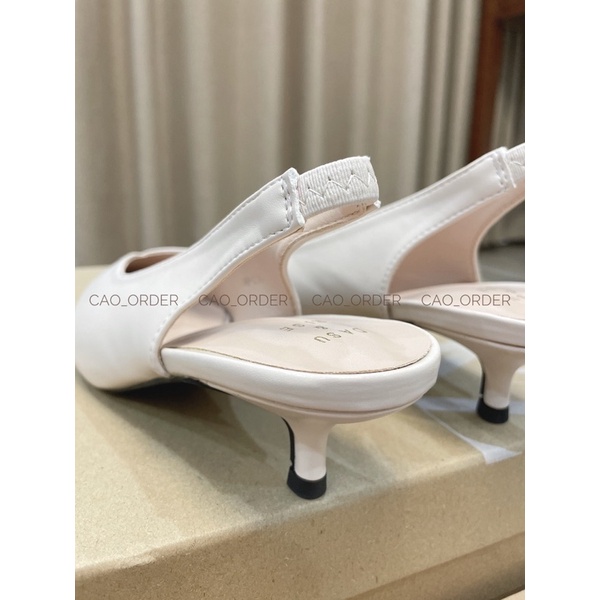Giày cao 3p mũi nhọn mules