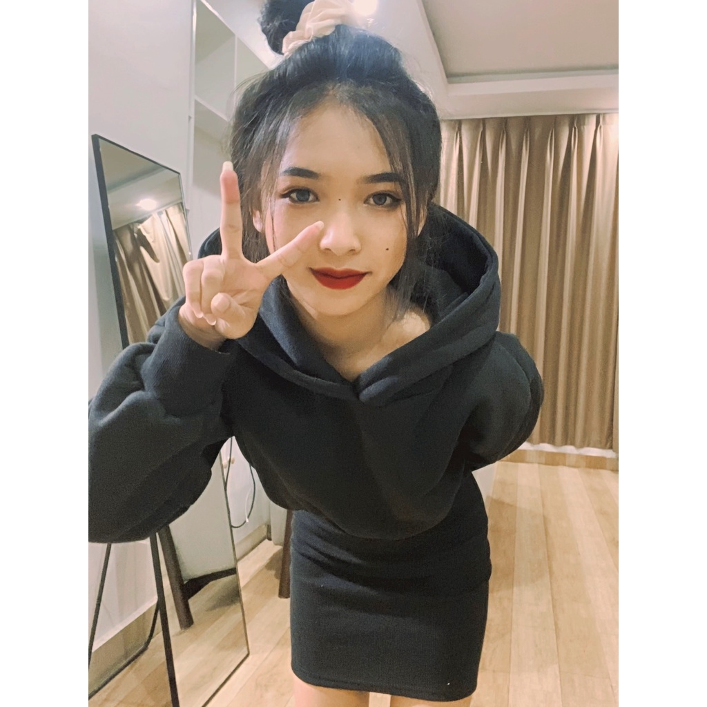 Áo Hoodie Thu Đông Phong Cách hepburn Mới 2023✨✨Đầm Tay Dài Nhấn Eo Thời Trang Thanh Lịch Dành Cho Nữ