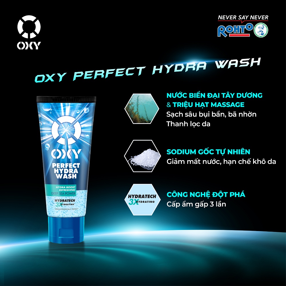 Gel rửa mặt sạch sâu sảng khoái Oxy Perfect Hydra Wash Gel 100g