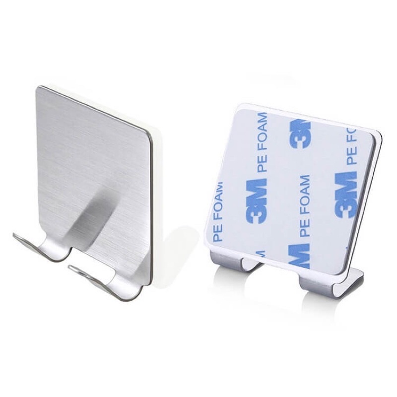 Móc Sắt Đôi Dán Tường Chịu Lực INOX304, Móc Hook Kép Treo Đồ Đa Năng Đồ Dùng Nhà Bếp Bằng Inox không gỉ