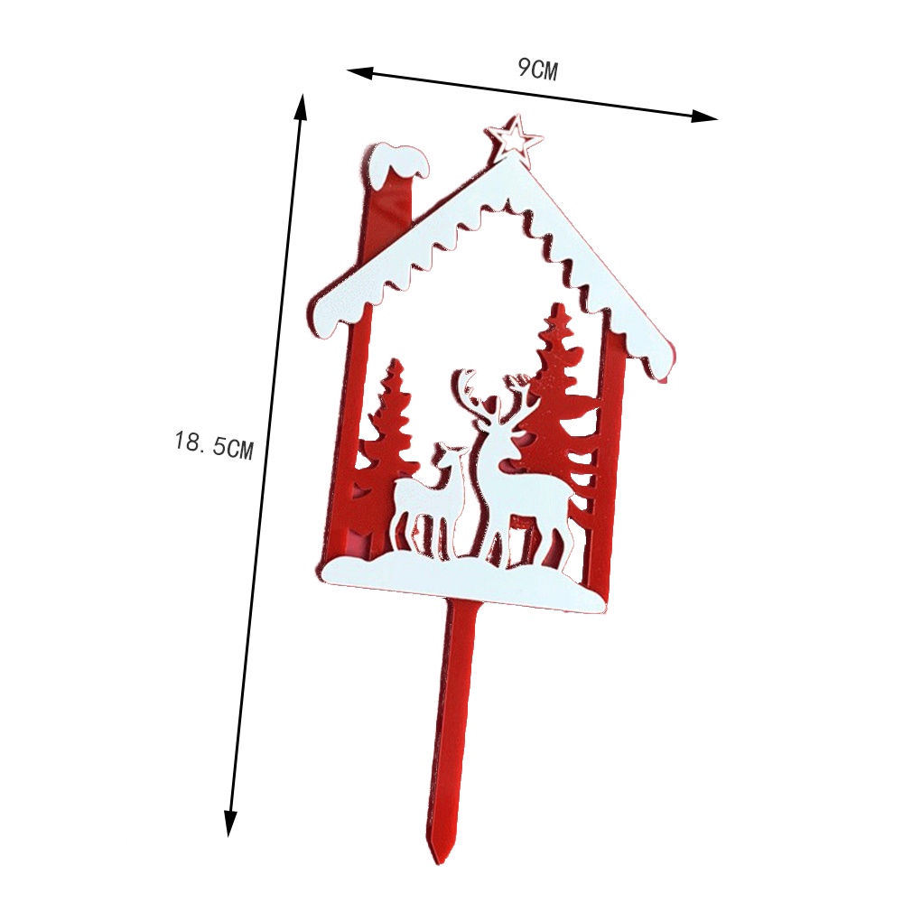 Topper Trang Trí Bánh Kem Bằng Acrylic Hình Chữ Merry Christmas