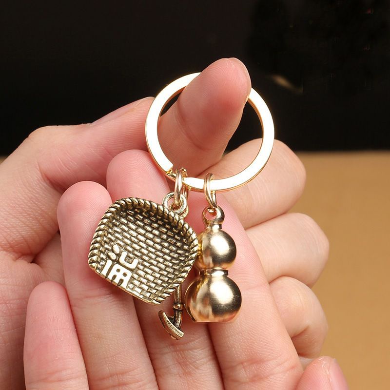 Móc khóa xe máy ô tô tạo hình kirac ý nghĩa tích góp chắp nhặt để thành công,móc chìa khoá không hoen gỉ tặn kèm lấy ráy