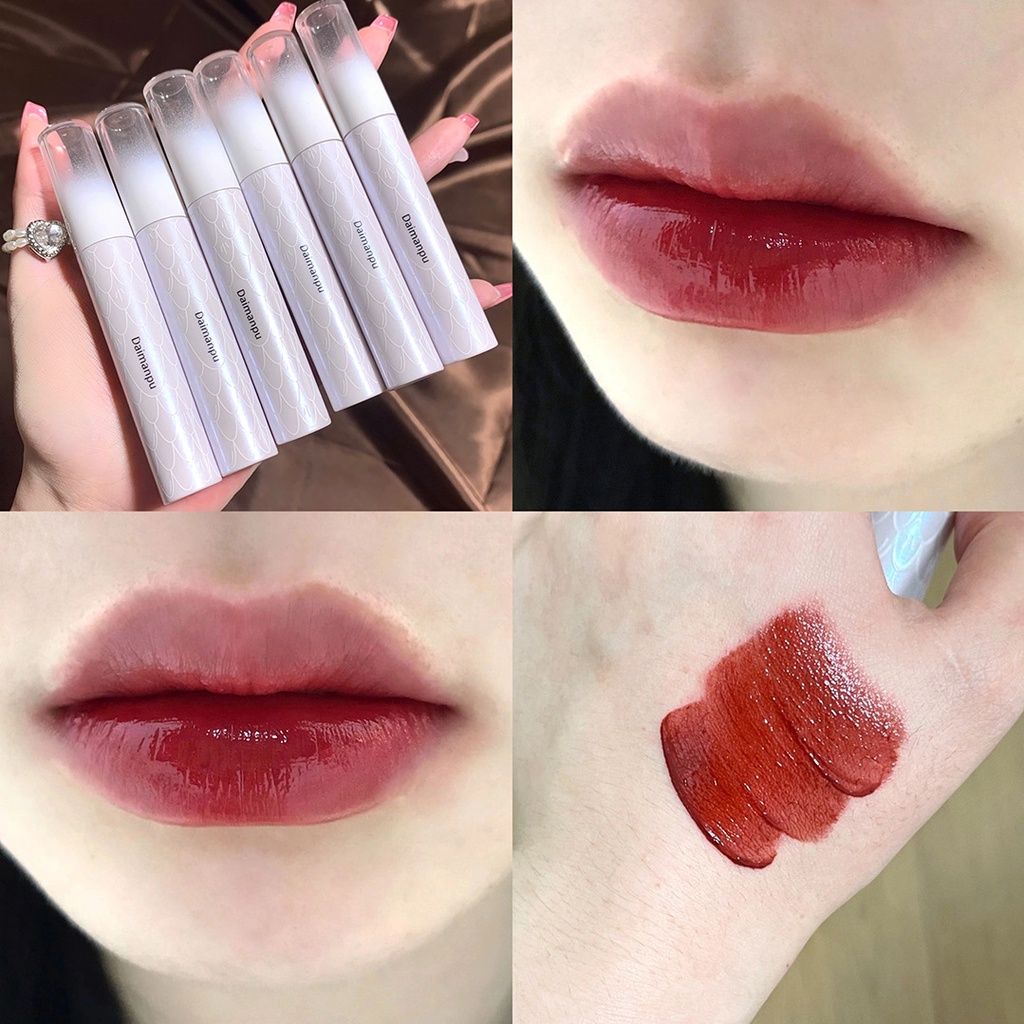 Son Kem Hiệu Ứng Gương Không Dính Cốc Vỏ Màu Trắng Daimanpu