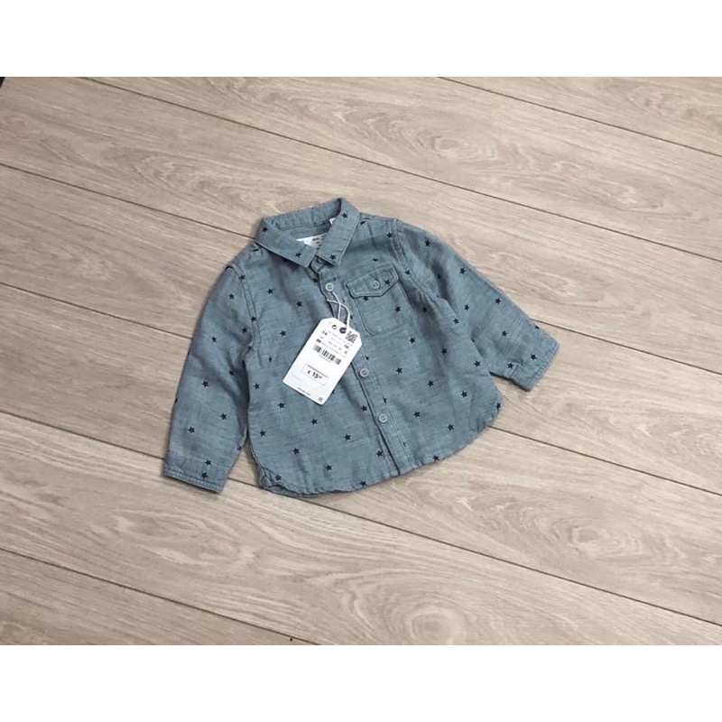 Áo sơmi hoạ tiết sao Zara dư xịn cho bé trai