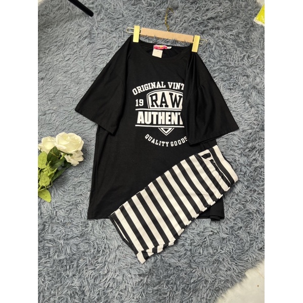 Đồ bộ nữ, đồ bộ mặc nhà bigsize thun cotton QBN Sét lửng 2 tà chéo sau