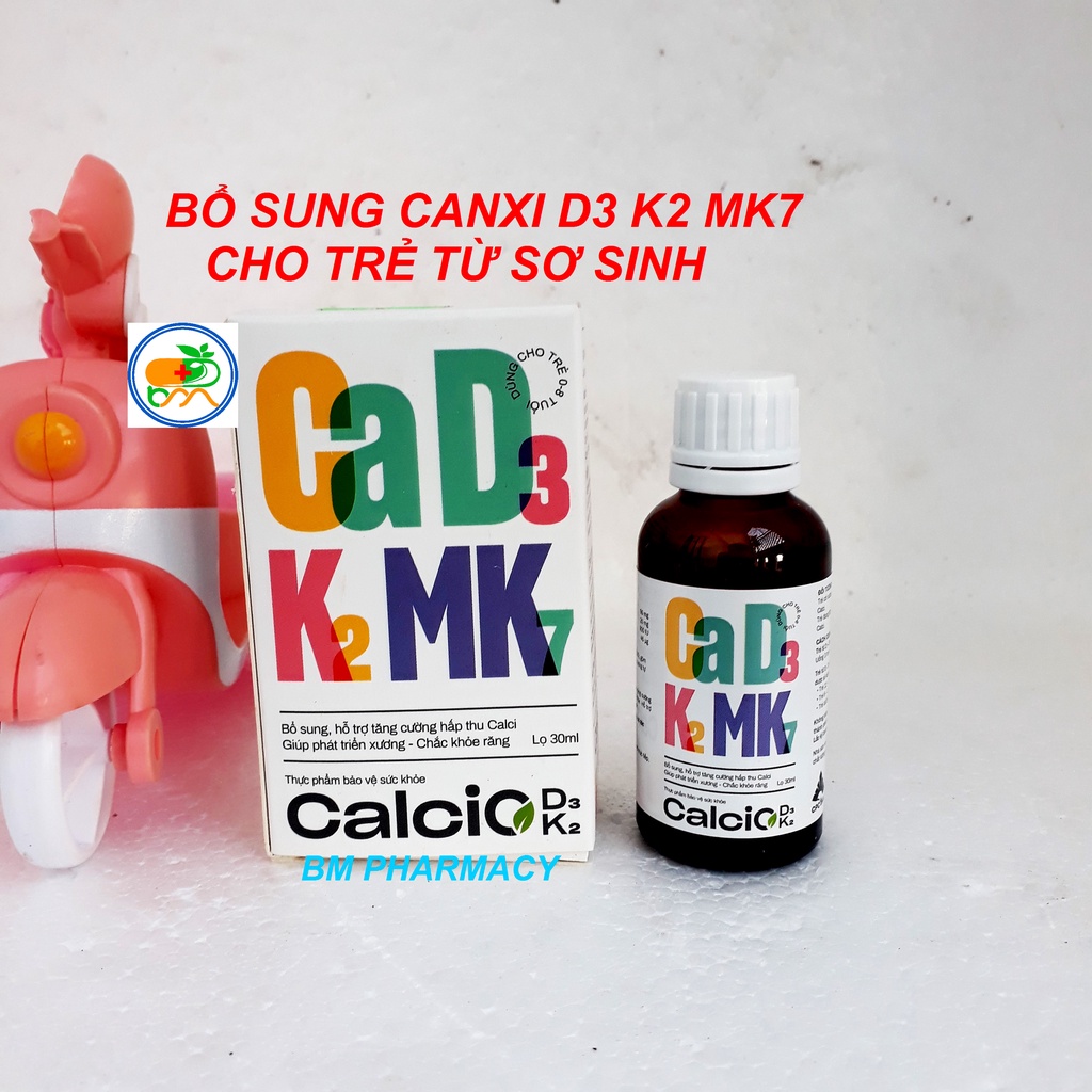 Siro Calcio Ca D3 K3 MK7, giúp bổ sung và hấp thu Canxi cho trẻ