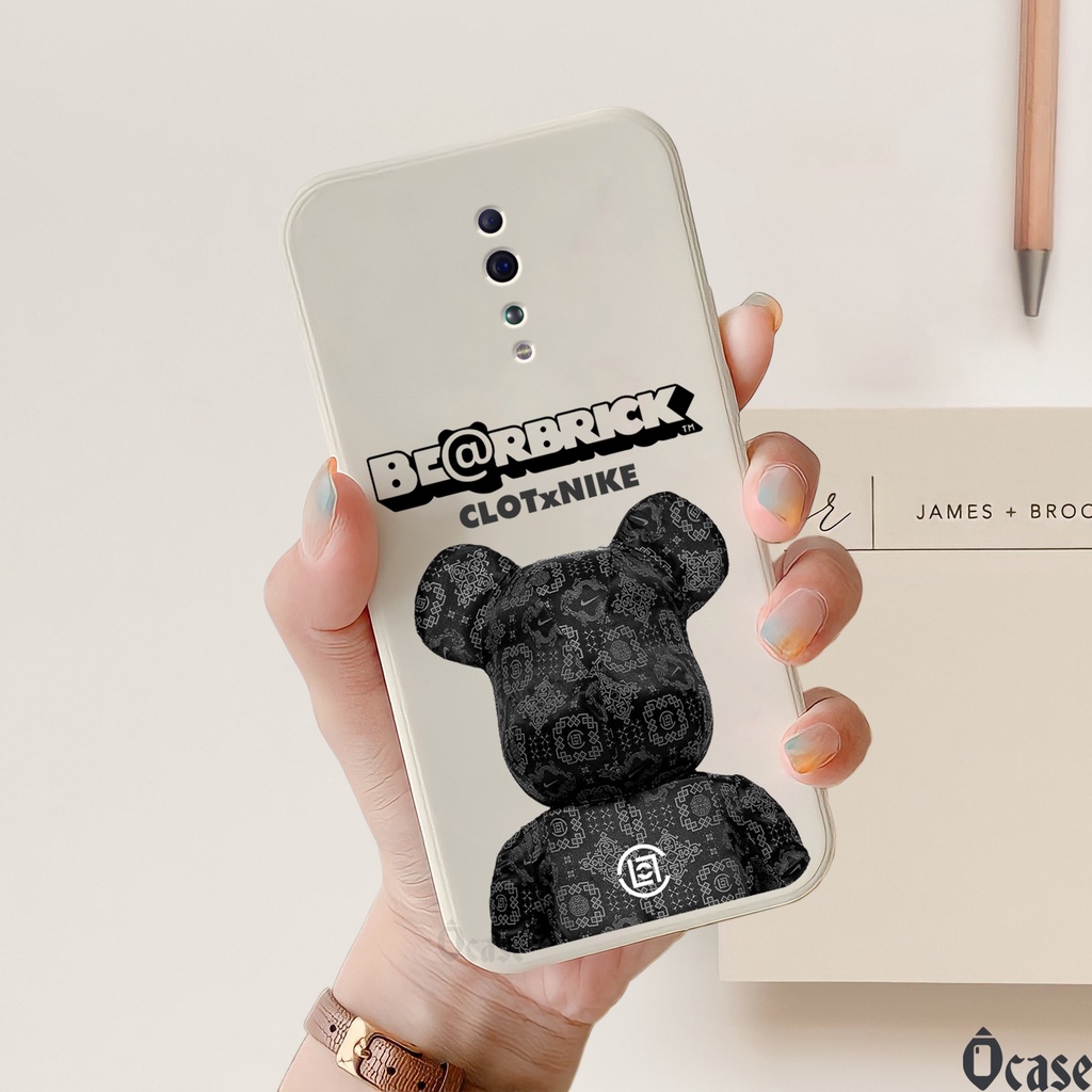 Ốp lưng Oppo Reno Z in hình gấu  cạnh viền vuông có bảo vệ camera