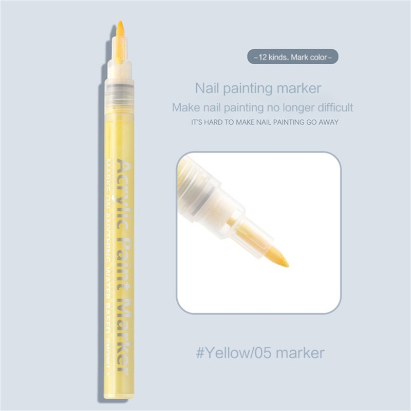 Set 12 Bút Gel Vẽ Trang Trí Móng Nghệ Thuật Dành Cho Nữ