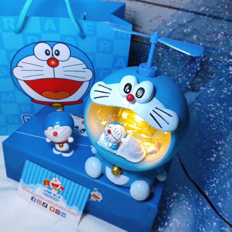 ĐÈN NGỦ DORAEMON HÁ MIỆNG DỄ THƯƠNG, TRANG TRÍ NHÀ CỬA, Quà tặng handmade - Quà tặng người yêu