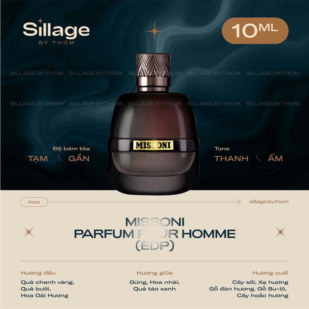 MISSONI PARFUM POUR HOMME EDP | Mẫu thử nước hoa nam