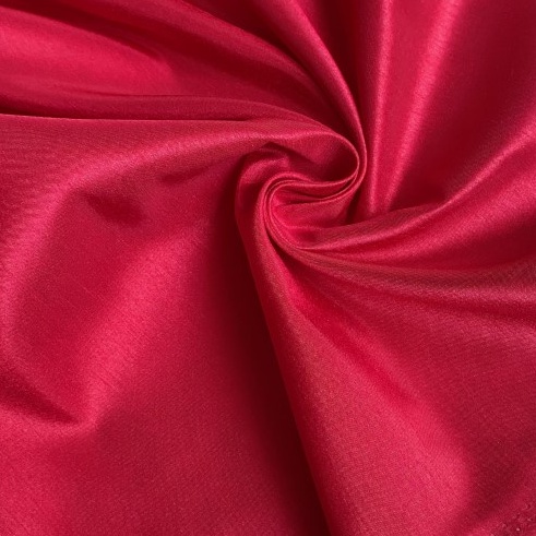 Vải Taffeta Đỏ Hồng Mỏng Khổ 1m45 - Không Giãn, Bóng, Có Độ Bồng, Đứng Form - May Váy Đầm, Đồ Thiết Kế
