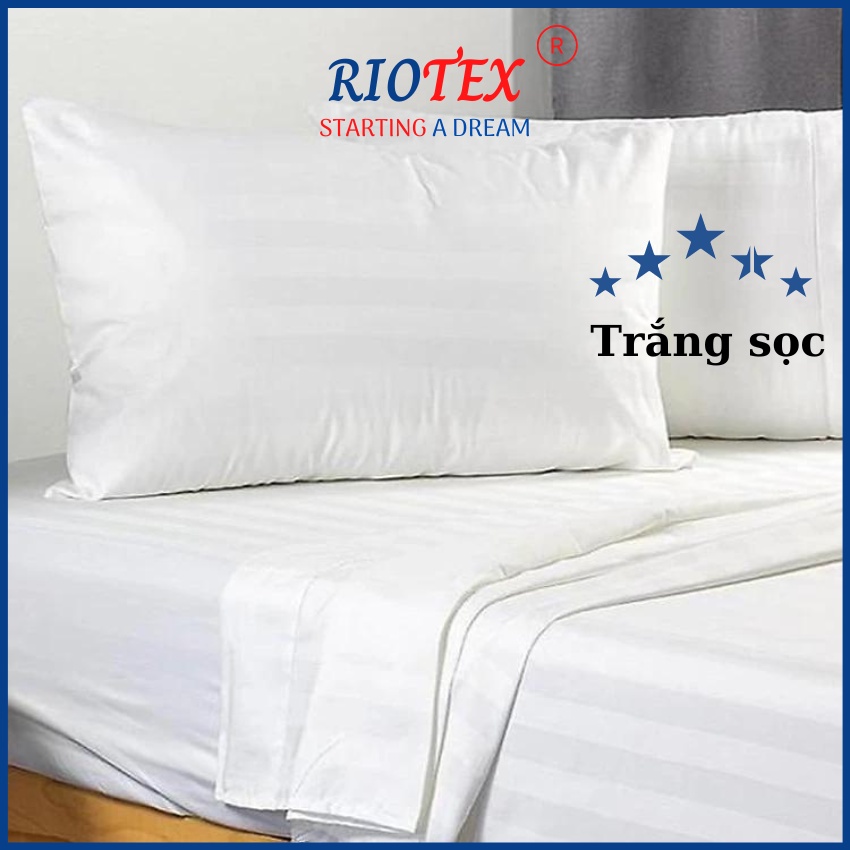 3T Drap - Ga màu sọc 3 phân Riotex cho nhà nghỉ khách sạn dành cho nệm 17 -25cm