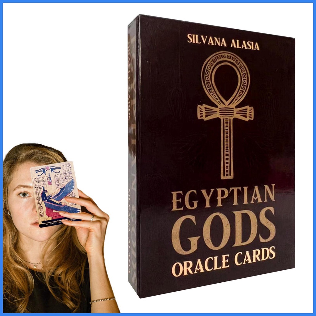Tarot Cards English Version EGYPTIAN GODS ORACLE CARDS For Female Girls Board Game Oracle Cards Family Party fitshovn