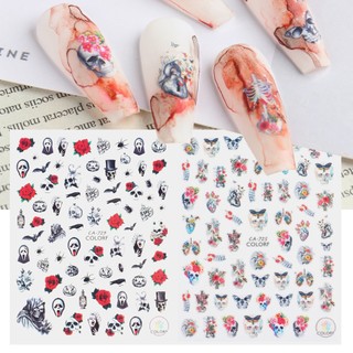 Sticker Dán Móng Họa Tiết halloween 3d