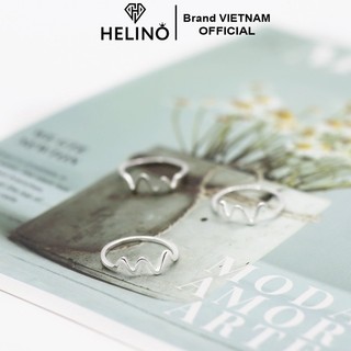 (HẾT HÀNG) Nhẫn bạc HELINO nhịp tim trơn basic cá tính N11