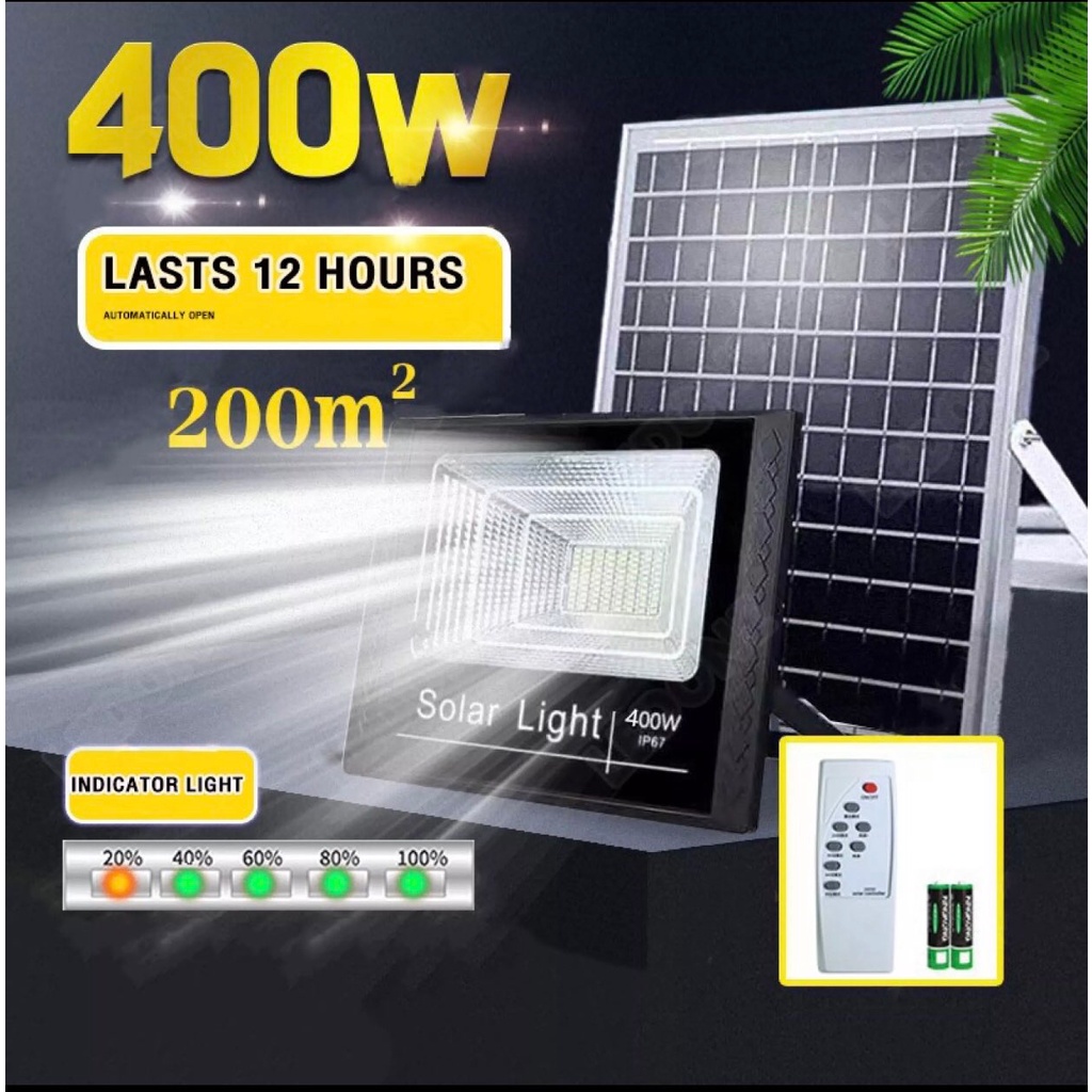 【Loại cấu hình cao cấp】đèn năng lượng mặt trời đèn pha led 400W 300W ngoài trời,Siêu sáng và không thấm nước IP67 #1