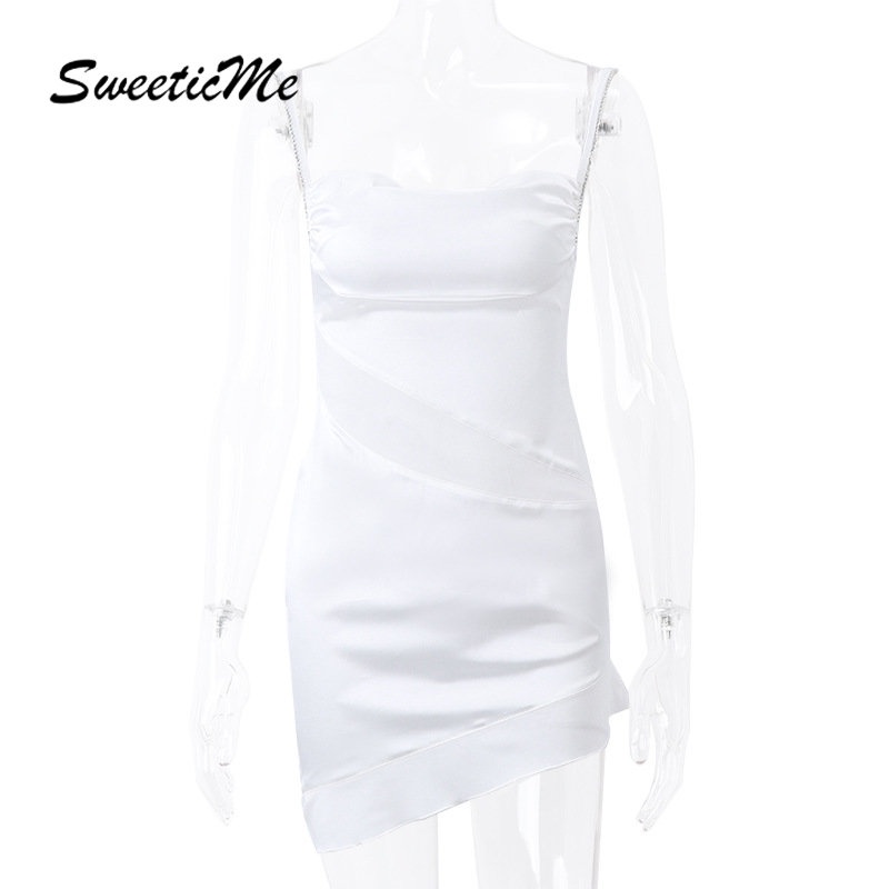 Đầm Hai Dây Dáng Ôm Màu Trơn Quyến Rũ Thời Trang   Cho Bạn Gái