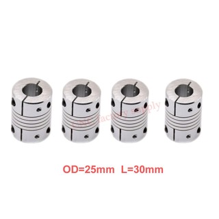 1 cái d25l30 cnc motor jaw shaft coupler kẹp khớp nối linh hoạt od 25x30mm bán buôn dropshipping 5mm6mm6,35mm8mm10mm12mm