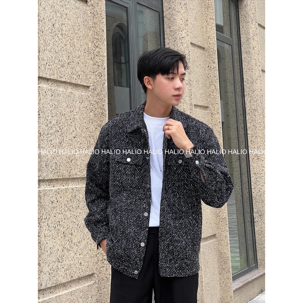 Áo khoác dạ HALIO chất liệu dạ tweed chọn lọc cao cấp - oversize - HALIOMAN