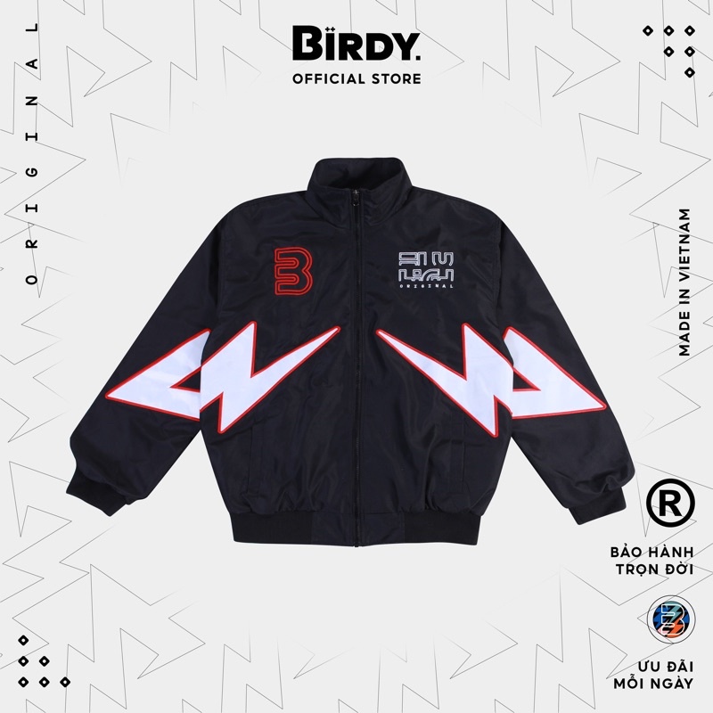 Áo Khoác BIRDY ATHLETE JACKET màu trắng vải dù cổ đứng - Chính Hãng