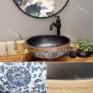 Chậu sứ mỹ thuật,chậu rửa mặt EV-CĐ04