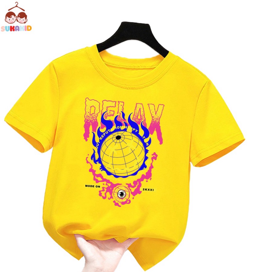 Áo thun trẻ em hình gấu relax Bé trai và gái.áo cho bé từ 6kg-30kg.AL57.