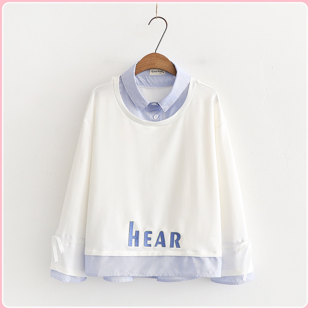 Áo cổ sơ mi giả 2 lớp HEAR
