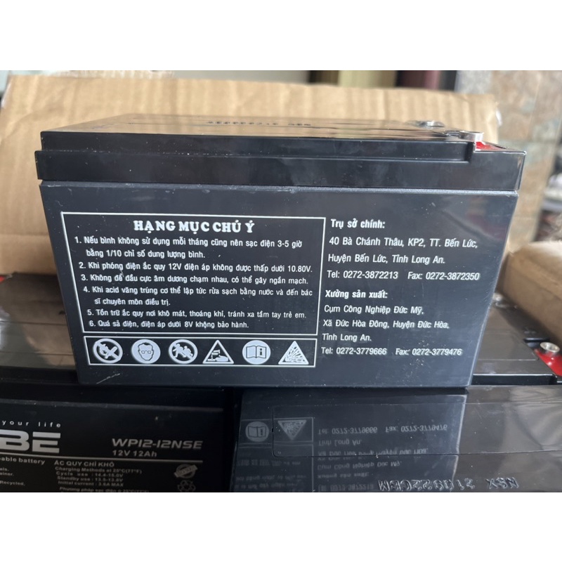 Bình ắc quy xe đạp điện Globe 12V-12A