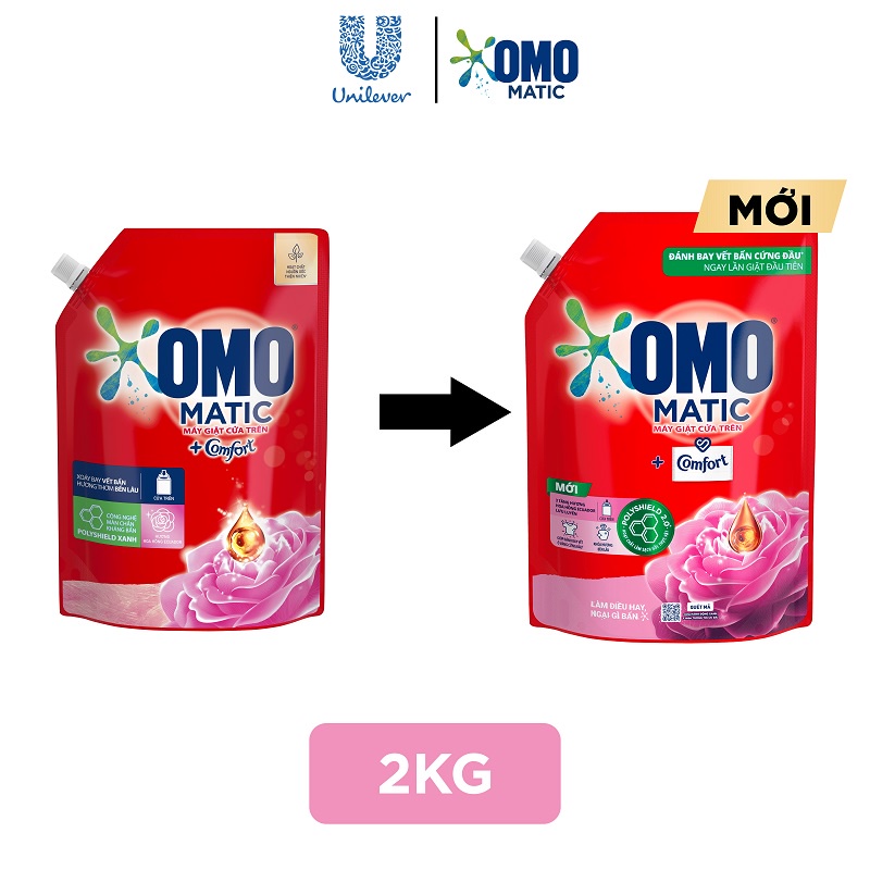 Combo 2 túi Nước Giặt Omo Matic 2.0kgx2