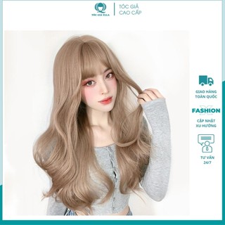 Tóc giả nữ cả đầu ❤️FREESHIP❤️ Tóc giả nguyên đầu xoăn đuôi bấm phồng chân tóc c8136
