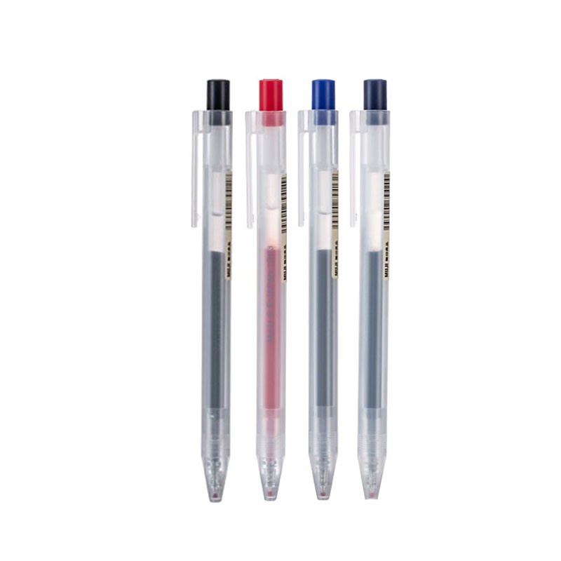 Bút bi 1pc-Bút mực gel dạng bấm MUJI có nhiều màu lựa chọn