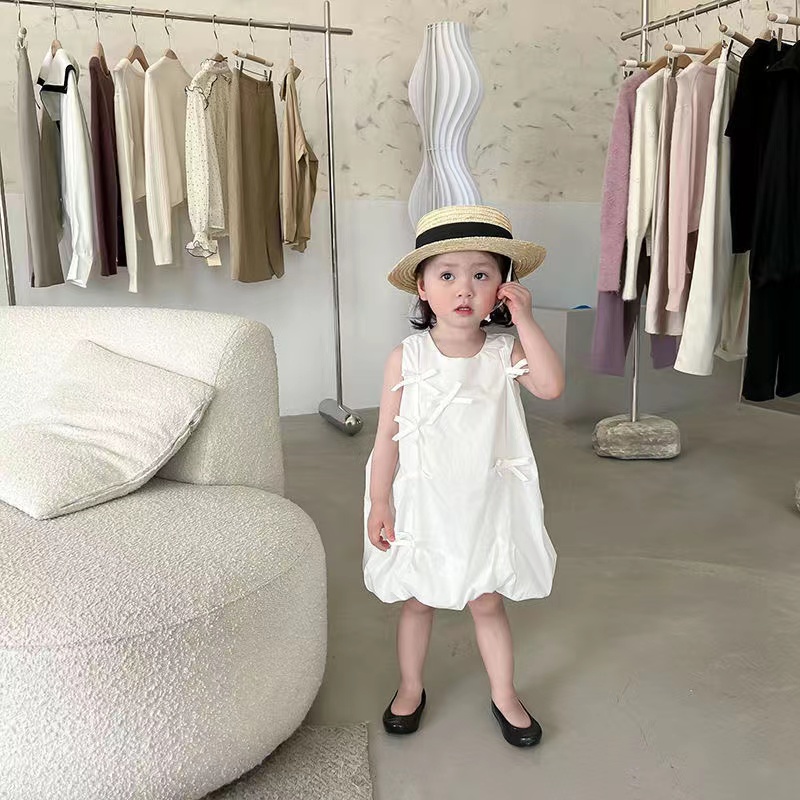 Đầm Công Chúa Mori Màu Trắng Kiểu Hàn Quốc Thời Trang Mùa Hè Hàng Mới Cho Bé Gái 2022