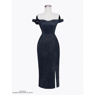 Đầm body bet vai D-723