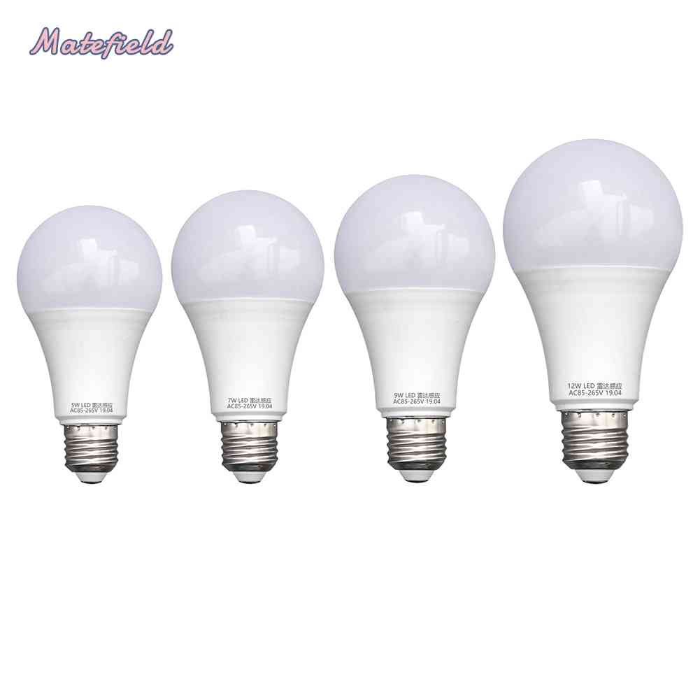 Bóng Đèn LED Radar Cảm Biến Chuyển Động 5 / 7 / 9 / 12W E27 SMD5730 PIR