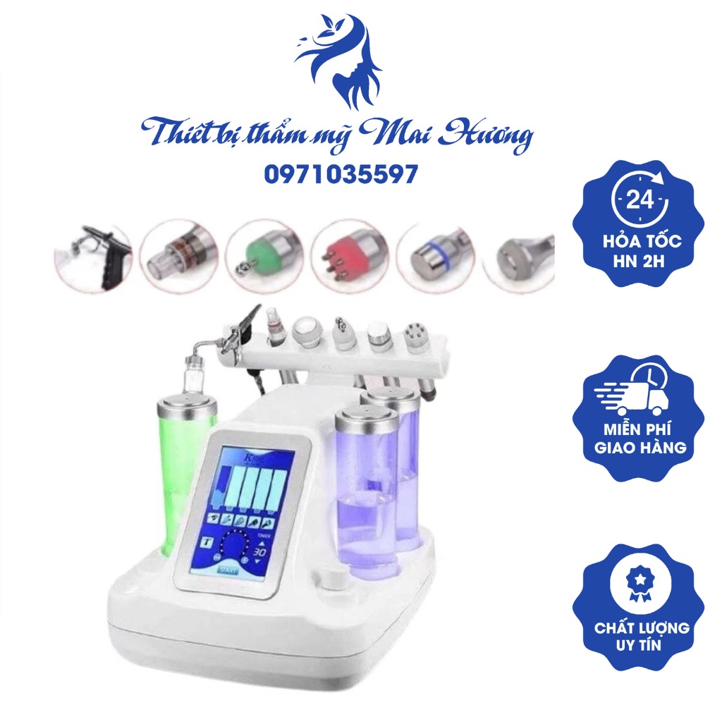 Máy AQUA 6in1 Máy Chăm Sóc Da Đa Chức Năng Giúp Da Sáng Đều Màu, Mịn Màng, Ngăn Ngừa Mụn Và Diệt Khuẩn.