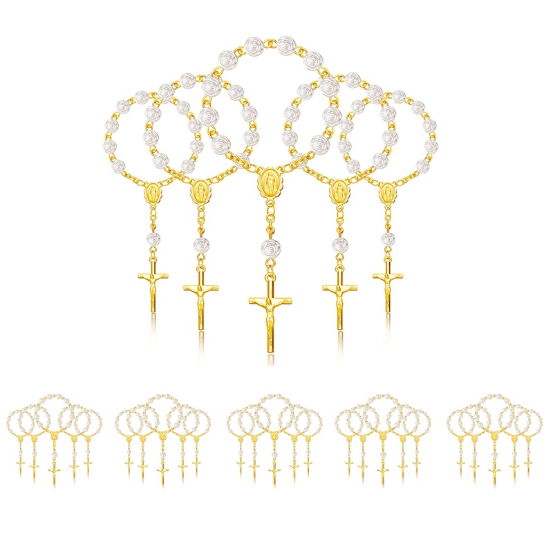 Bộ 30 Hạt Rosary Acrylic Rosary Mini Chữ Thập Cho Bữa Tiệc Cộng Sản Đầu Tiên