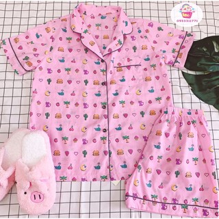 ĐỒ BỘ NGỦ MẶC NHÀ KIỂU PYJAMA NGẮN