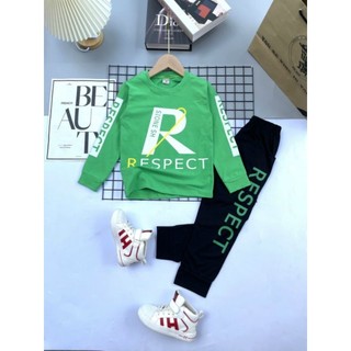 Bộ dài tay bé trai size đại cotton borip cotton 4 chiều 24-34kg