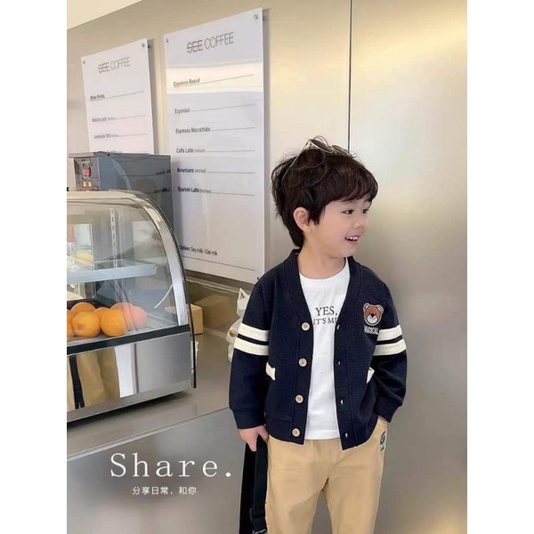 Áo cardigan cho bé trai