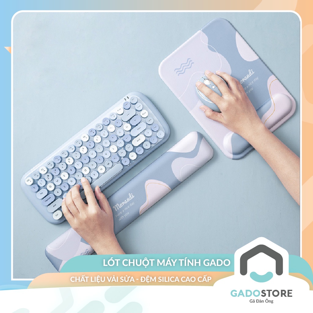 Miếng lót chuột máy tính GADO bàn di chuột có đệm chống mỏi cổ tay màu hiện đại