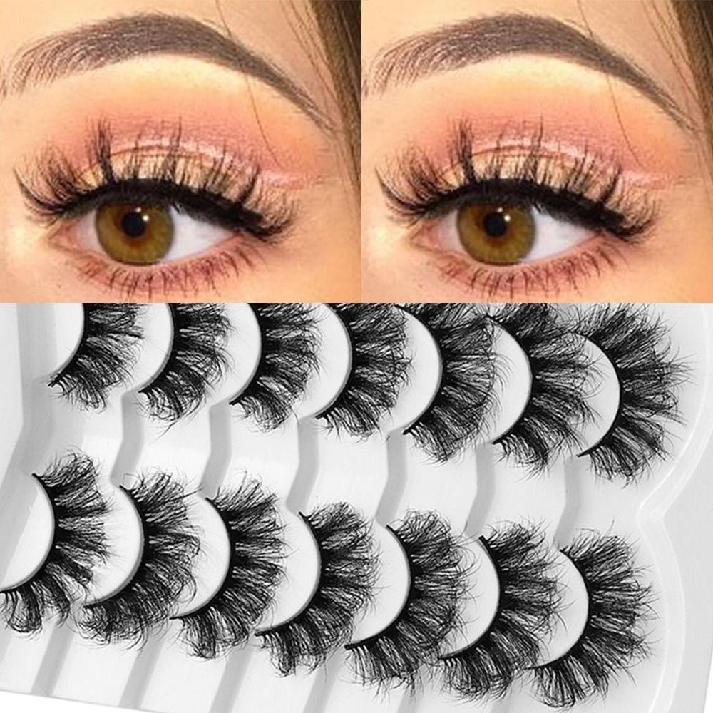 Set 7 Cặp Lông Mi Giả Dày Và Dài Mềm Mại Có Thể Tái Sử Dụng MIH SKONHED