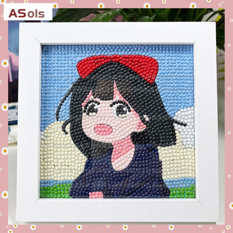 Tranh Đính Đá Họa Tiết Hoạt Hình Dễ Thương Dùng Trang Trí DIY