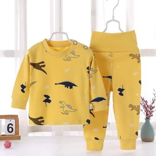 bộ cotton len cạp cao cho bé