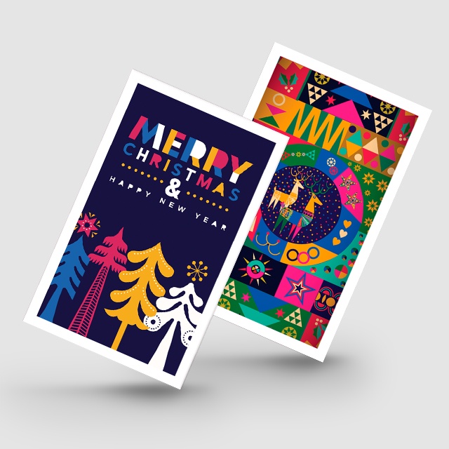 Thiệp giáng sinh, postcard trang trí noel, quà giáng sinh trang trí cây thông, postcard decor kích thước 10x15 - CHR4