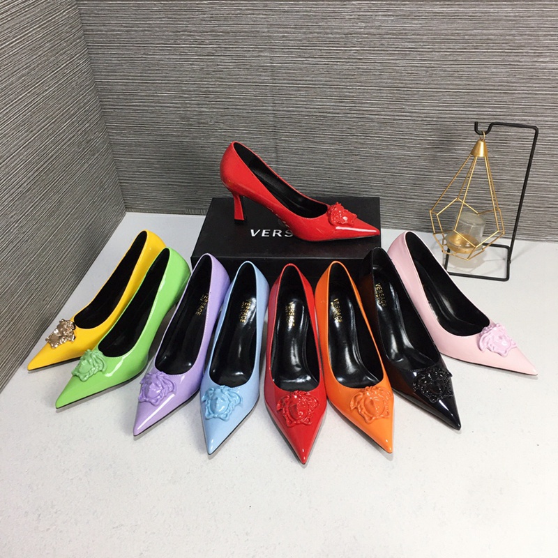 %VERSACEGiàyCaoGótMũiNhọnMàuĐenmedusaCao7cmChoNữ