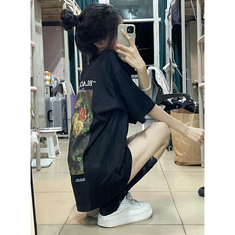 NRVP Áo Thun Unisex Mùa Hè Dáng Suông Tay Cộc Phong Cách Hàn Quốc Cho Nam Nữ