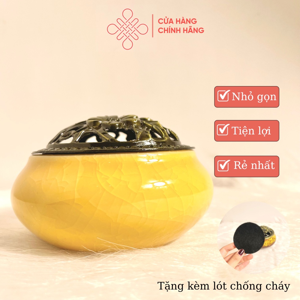 Lư Gốm Xông Trầm  - Cửa Hàng Phật Giáo Thái Linh